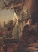 REMBRANDT Harmenszoon van Rijn Details of Christ appearing to Mary Magdalen (mk33) oil painting picture wholesale